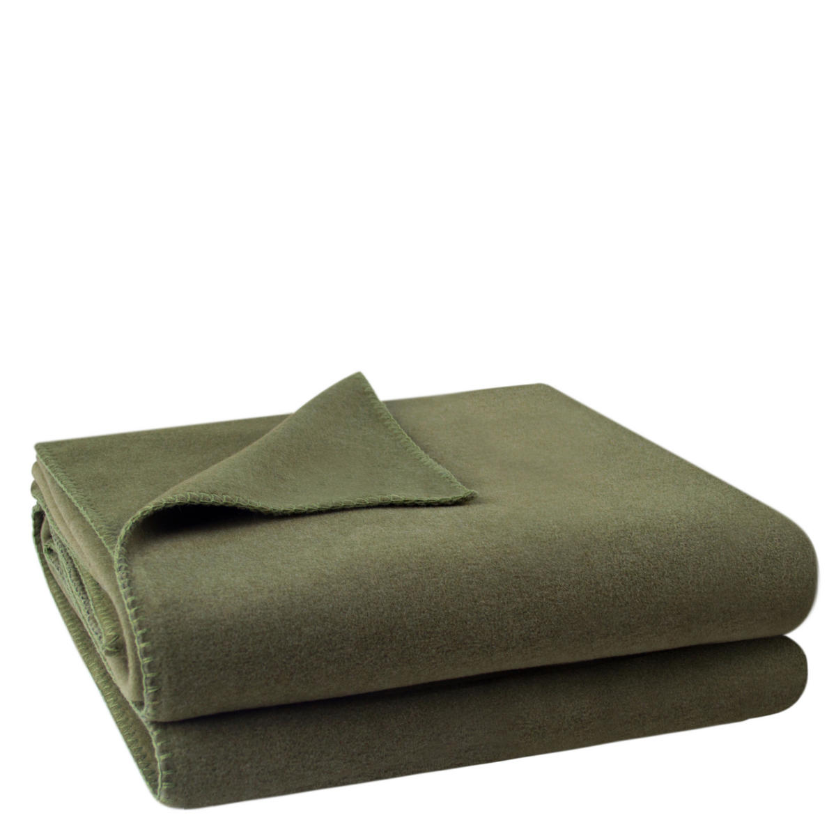 FLEECEDECKE zoeppritz since 1828 160/200 cm  - Olivgrün/Grün, Basics, Textil (160/200cm) - Zoeppritz