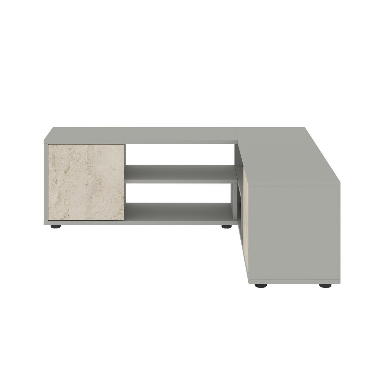 TV-BÄNK 125/40/120 cm  - beige/grå, Design, metall/trämaterial (125/40/120cm) - Livetastic