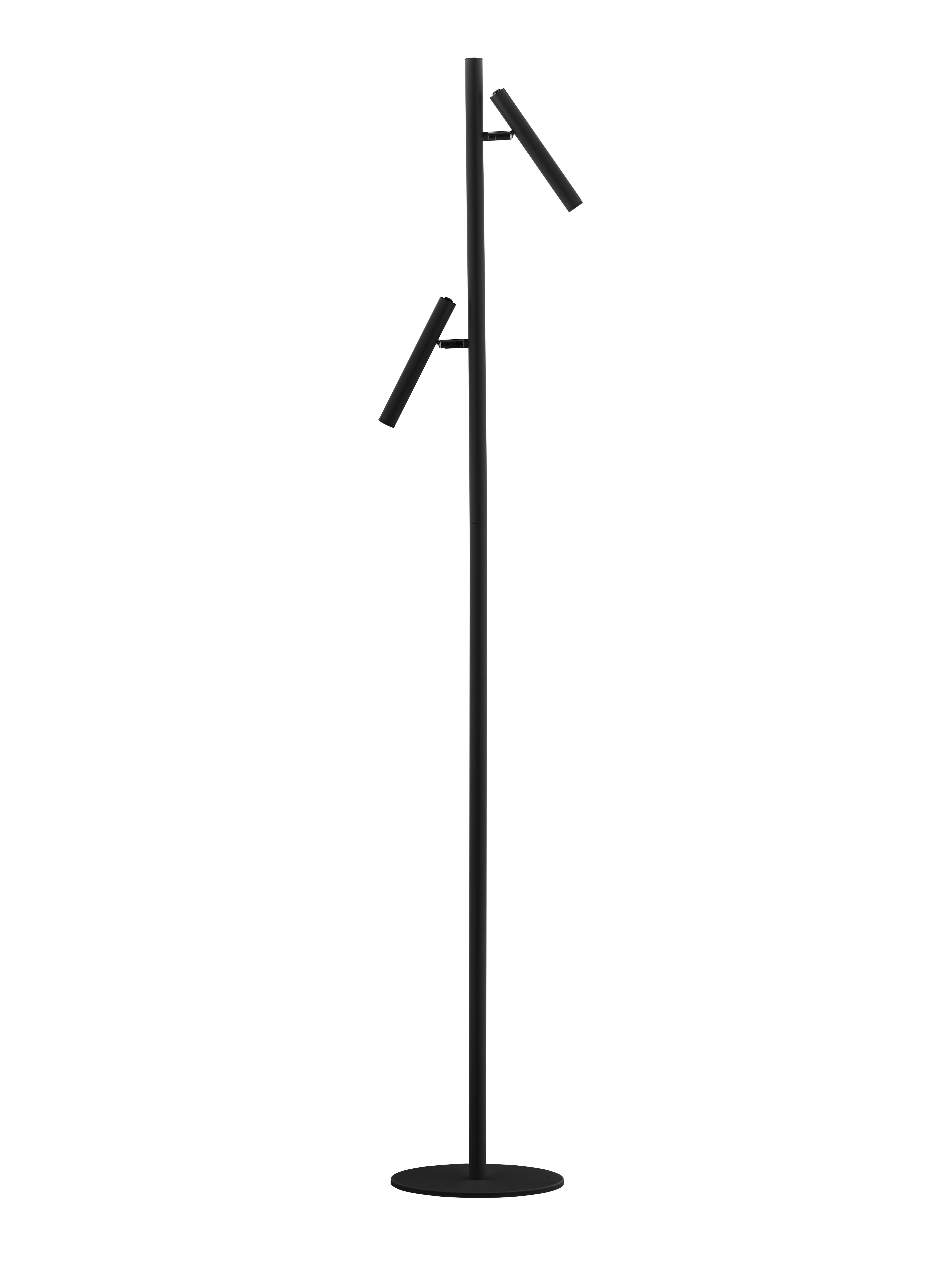 LED-STEHLEUCHTE 20/163 cm    - Schwarz/Weiß, Design, Kunststoff/Metall (20/163cm)