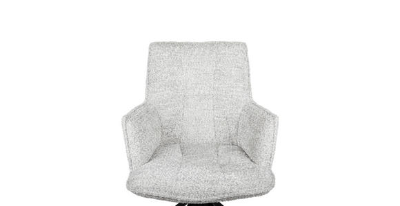 ARMLEHNSTUHL in Eisen Chenille - Schwarz/Grau, Design, Textil/Metall (59/89,5/63cm) - Novel