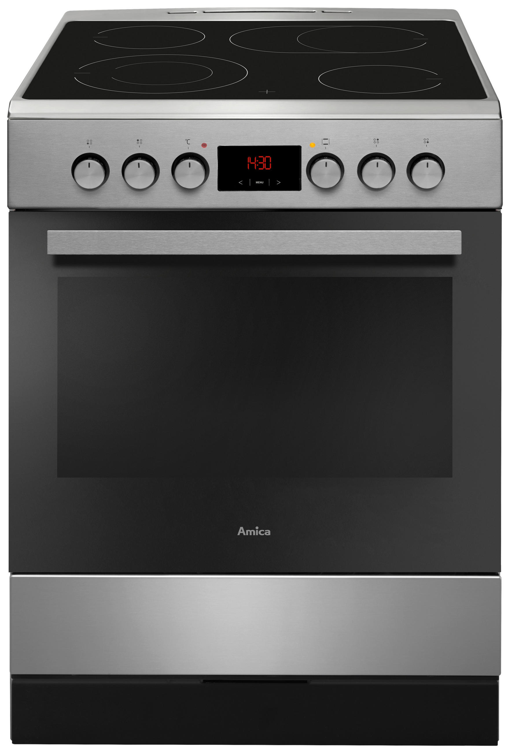 HERD SHC 913 001 E  - Edelstahlfarben/Silberfarben, Basics, Glas/Metall (60/85/60cm) - Amica