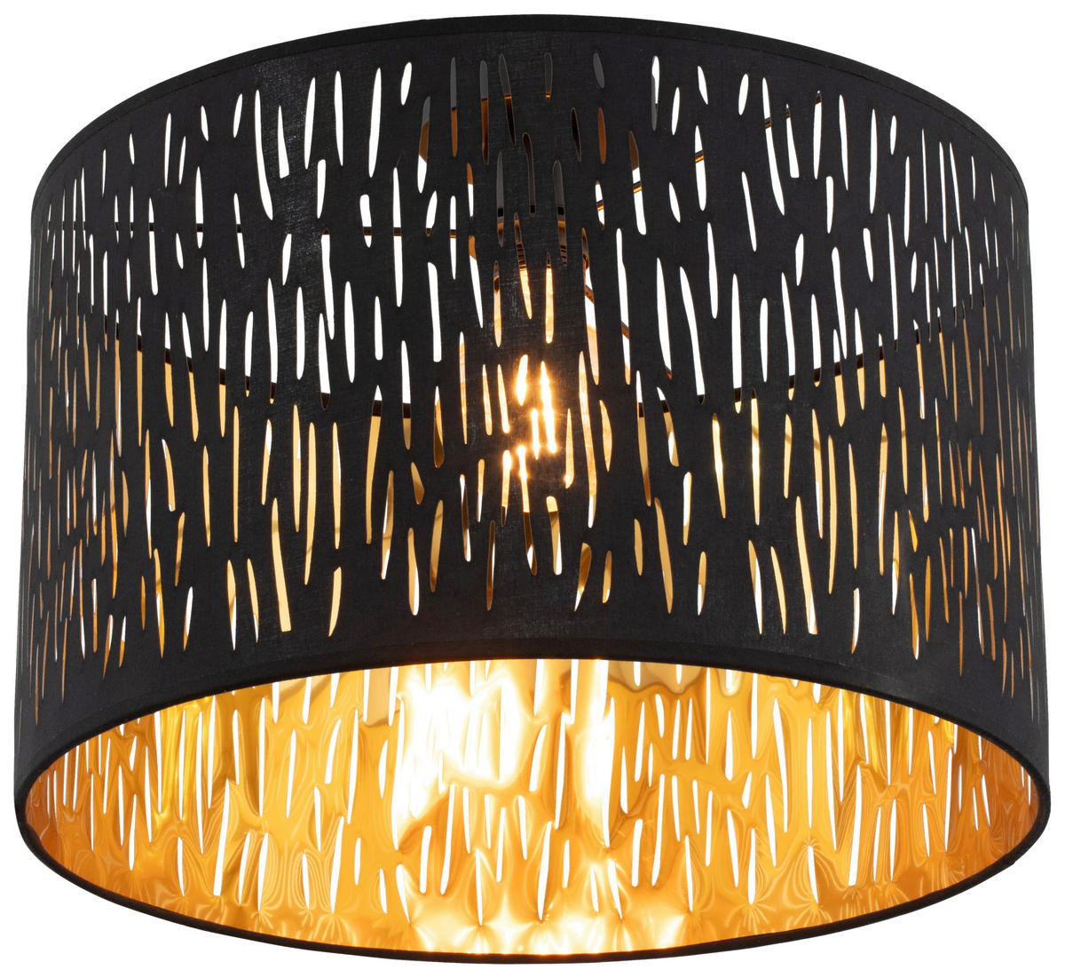 DECKENLEUCHTE  40/30 cm    - Schwarz, Trend, Kunststoff/Textil (40/30cm) - Novel