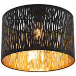 DECKENLEUCHTE  40/30 cm    - Schwarz, Trend, Kunststoff/Textil (40/30cm) - Novel