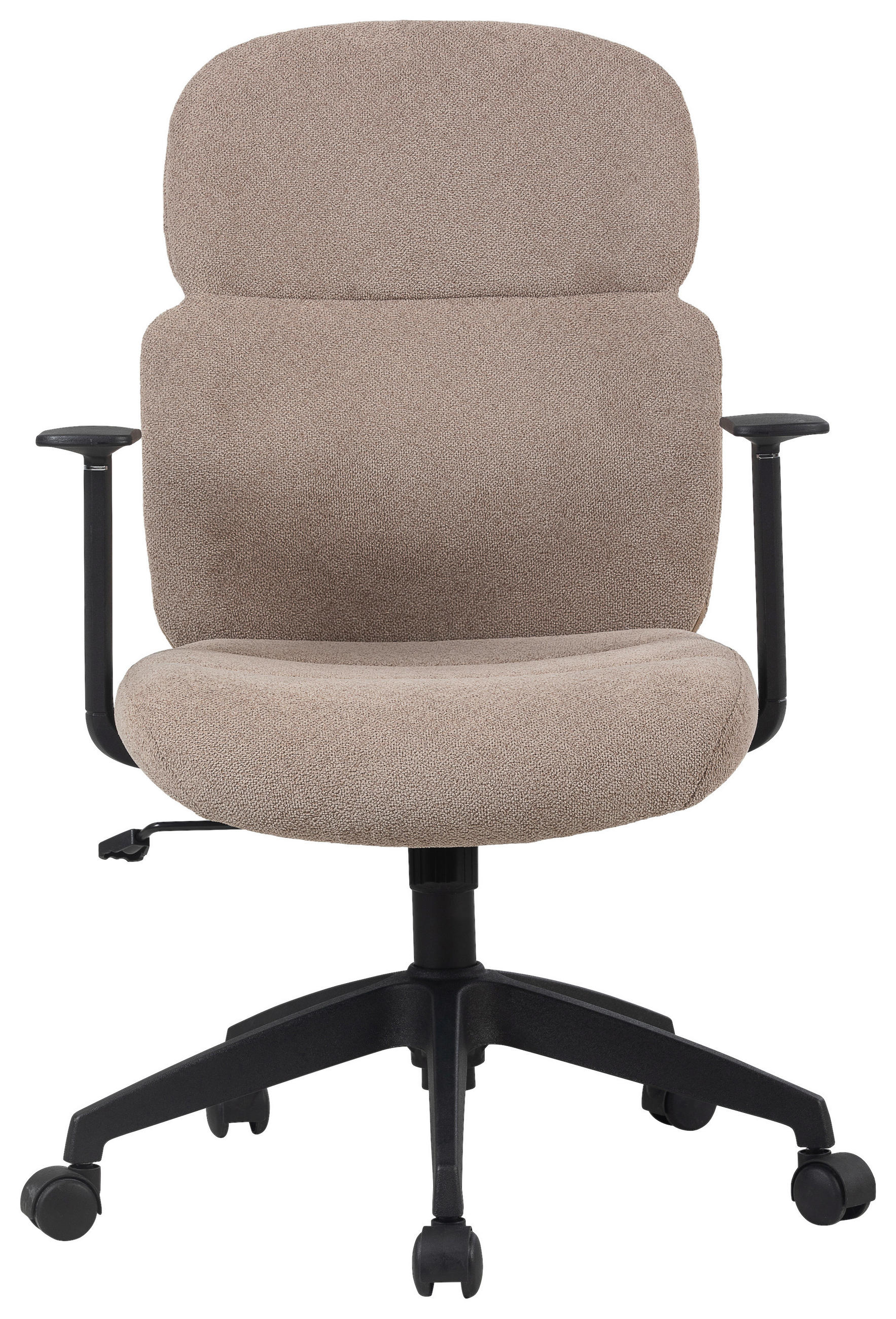 OTOČNÁ ŽIDLE, tkaná látka, černá, světle hnědá - černá/světle hnědá, Design, textil/plast (60/93,5-101/57cm) - Modante