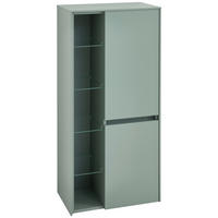 MIDISCHRANK 57/121/33 cm  - Schilfgrün, Design, Glas/Holzwerkstoff (57/121/33cm) - Sadena