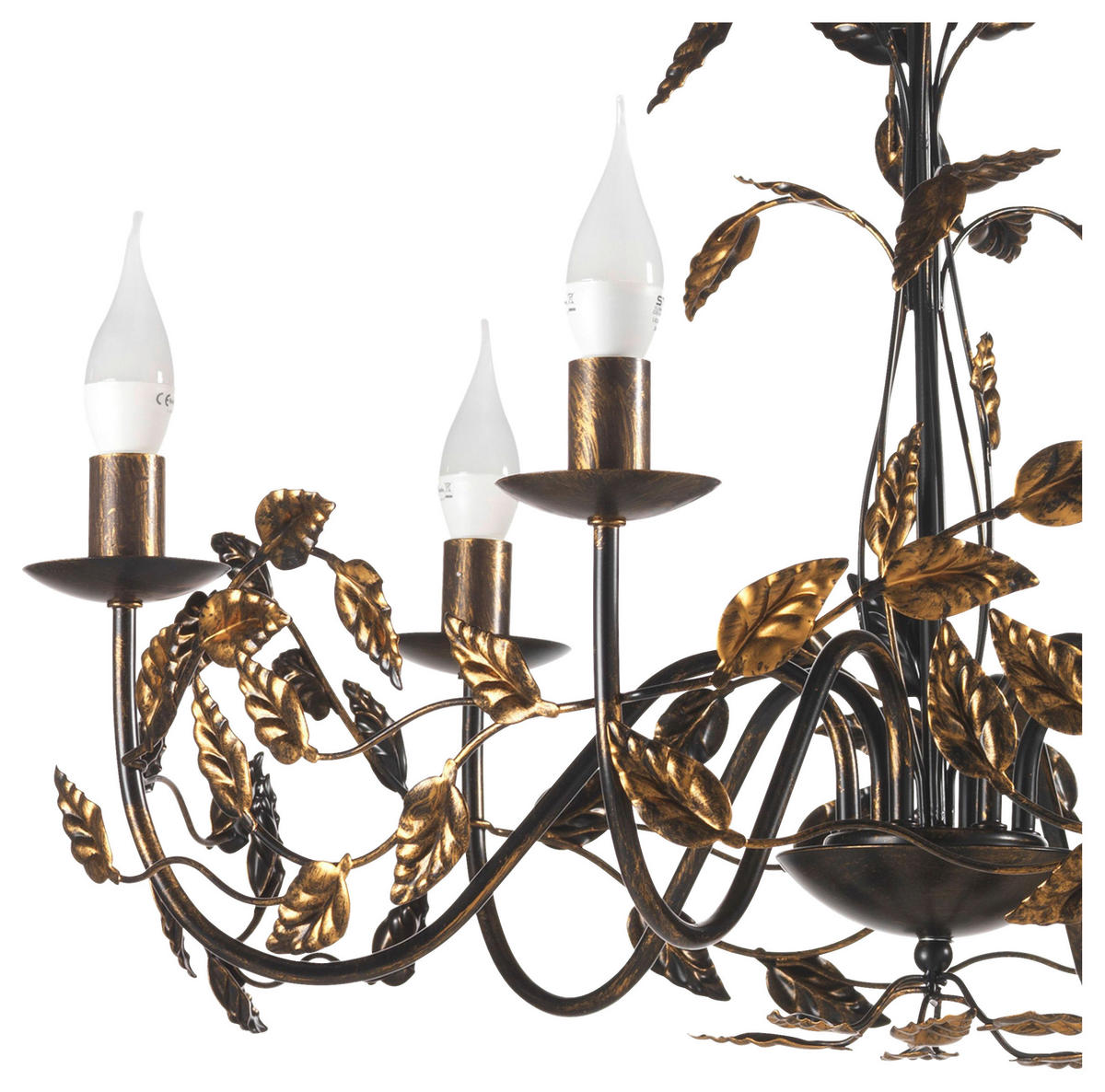 KRONLEUCHTER 4914 CAROLINA 70/70/110 cm   - Bronzefarben, Basics, Metall (70/70/110cm)