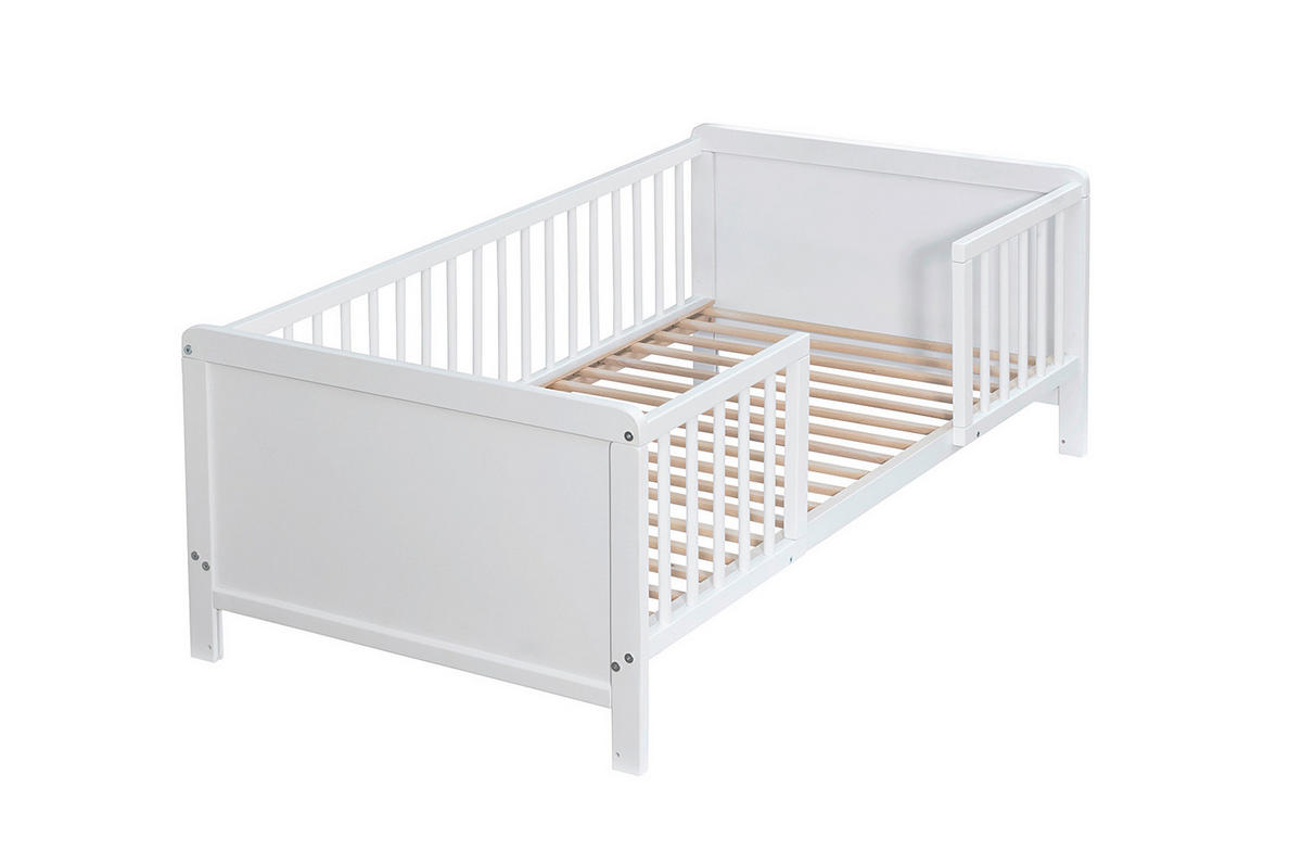BODENBETT Weiss  - Weiss, Basics, Holz (145/76/50cm) - My Baby Lou