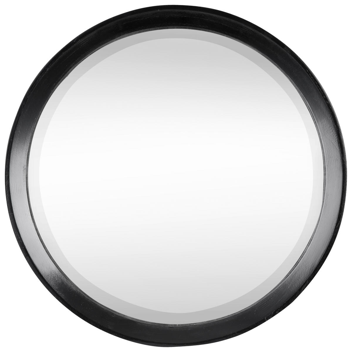 STENSKO OGLEDALO, 40/40/5,6 cm steklo  - črna, Trendi, steklo/leseni material (40/40/5,6cm) - Xora