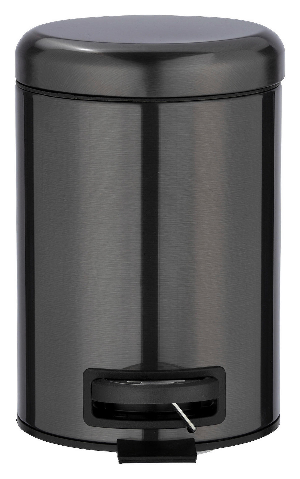 TRETEIMER Leman 3 L  - Schwarz, Basics, Kunststoff/Metall (17/25cm) - Wenko