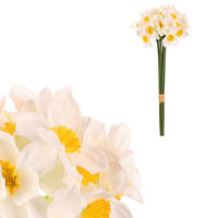 DEKORAČNÍ KVĚTINA 40 cm - bílá, Basics, textil (40cm)