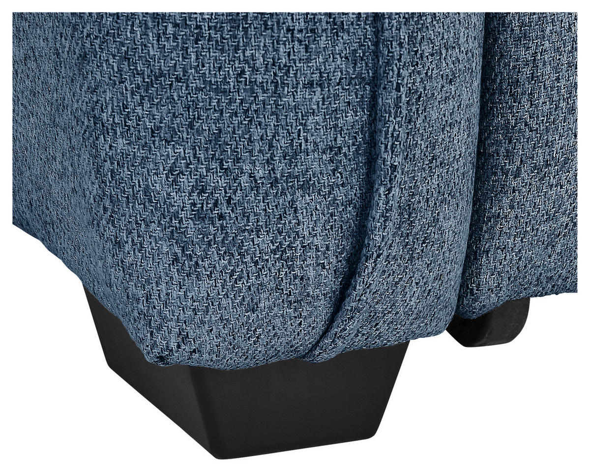 ECKSOFA in Flachgewebe Blau  - Blau/Schwarz, Modern, Kunststoff/Textil (182/237cm) - Carryhome