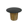 COUCHTISCH Mangoholz vollmassiv 60/60/45 cm rund Naturfarben, Schwarz  - Schwarz/Naturfarben, Design, Holz/Stein (60/60/45cm) - Livetastic