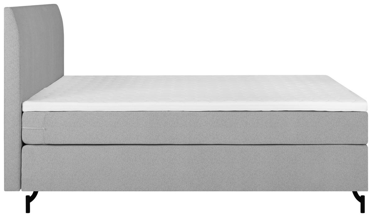 BOXSPRING-ÁGY 140/200 cm  szürke  - fekete/szürke, Modern, textil (140/200cm) - MID.YOU