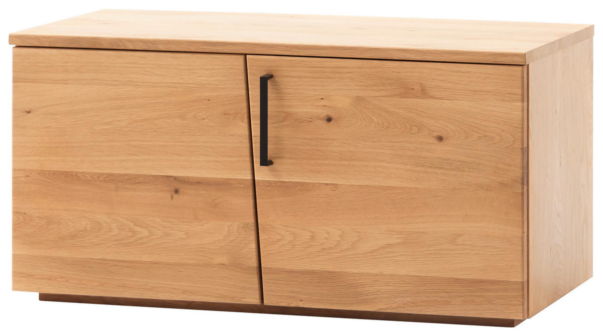 GARDEROBENBANK  in 80/46/40 cm  - Eichefarben/Anthrazit, Natur, Holz/Textil (80/46/40cm)