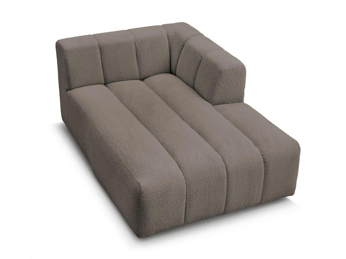 SOFAELEMENT ANNECY Bouclé Taupe  - Taupe/Schwarz, MODERN, Kunststoff/Textil (120/72/170cm)