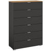 KOMMODE 80/119/42 cm  in Graphitfarben, Eiche Artisan  - Alufarben/Graphitfarben, Trend, Holzwerkstoff/Kunststoff (80/119/42cm) - Stylife