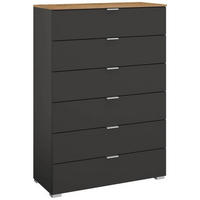 KOMMODE 80/119/42 cm  in Graphitfarben, Eiche Artisan  - Alufarben/Graphitfarben, Trend, Holzwerkstoff/Kunststoff (80/119/42cm) - Stylife