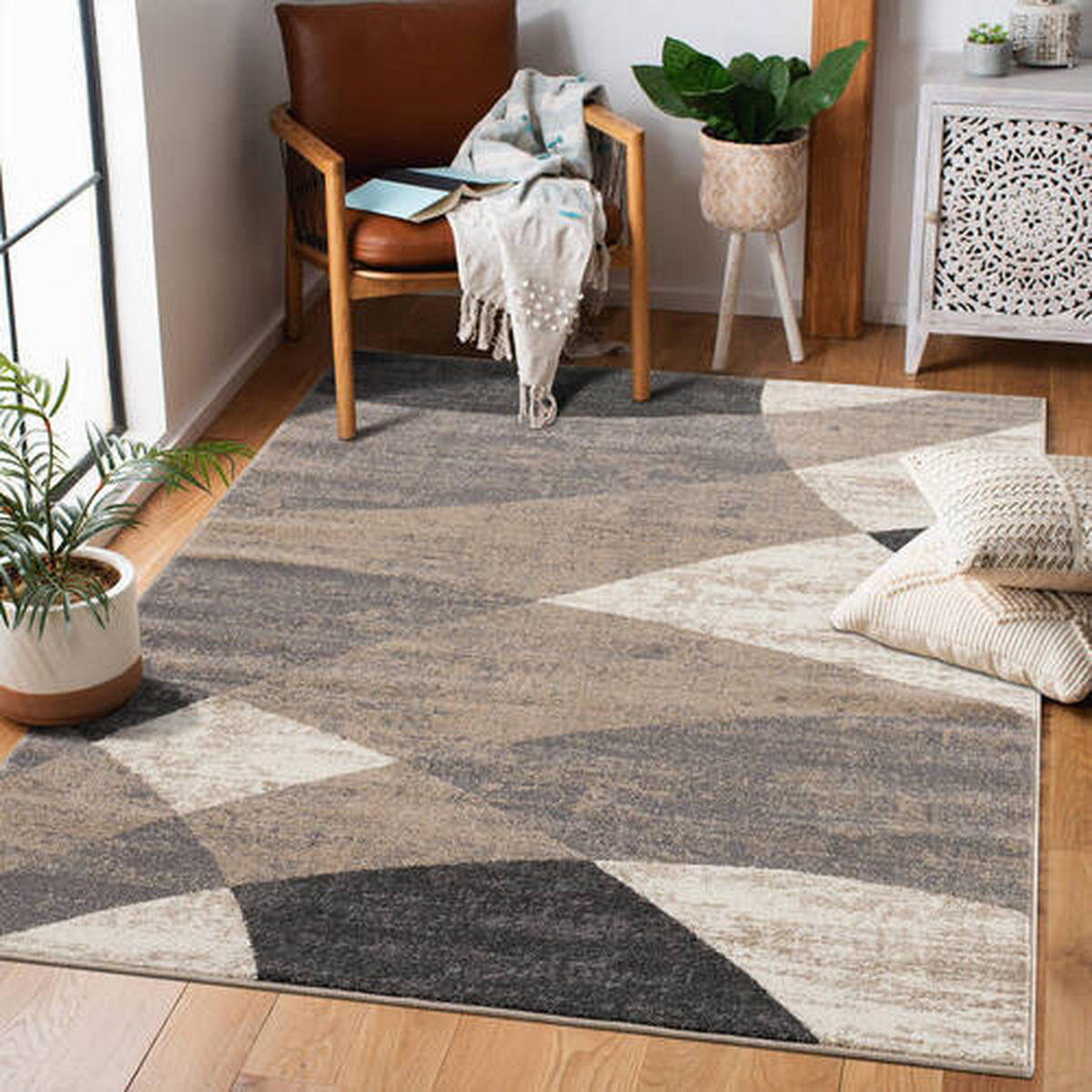 VINTAGE-TEPPICH 120/170 cm Vintage Creme, Grau, Beige  - Beige/Creme, Design, Textil (120/170cm)