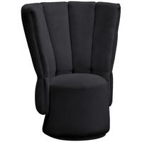 COCKTAILSESSEL in Velours Anthrazit  - Anthrazit/Schwarz, Design, Holz/Textil (92/113/70cm) - Emilio Belluti