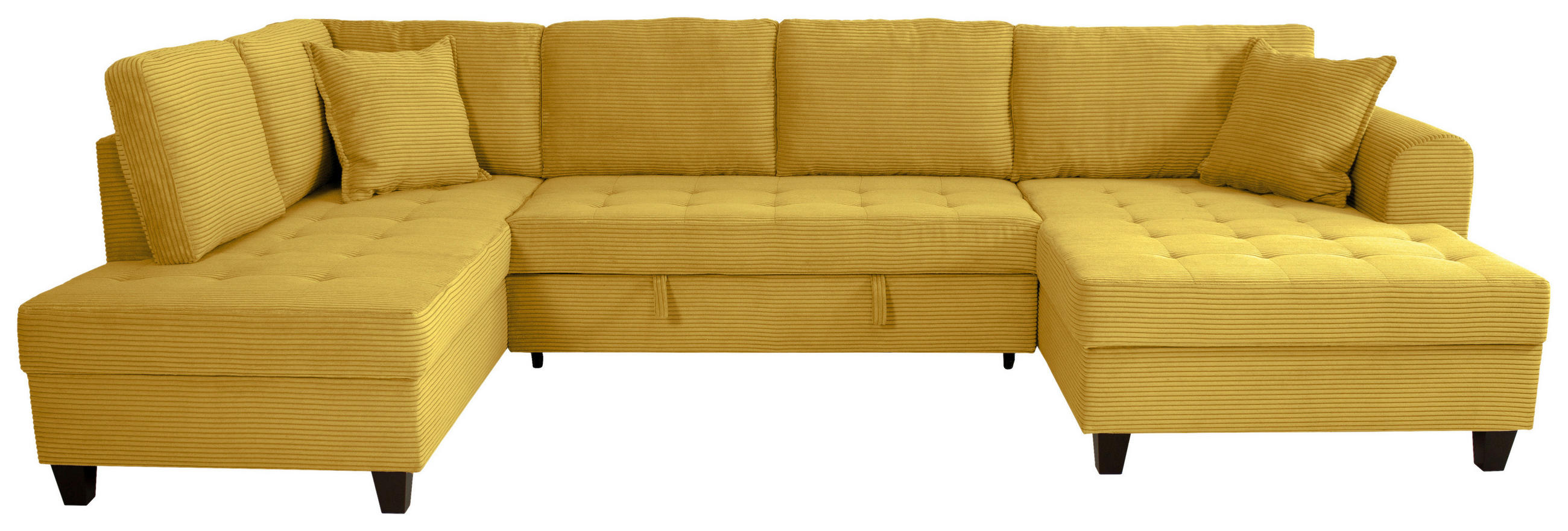 WOHNLANDSCHAFT MORITZ Senfgelb Cord  - Senfgelb, Trend, Textil (178/324/155cm) - P & B