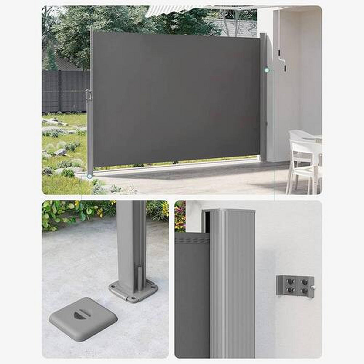 MARKISE - Anthrazit, Basics, Textil/Metall (350/200cm) - Modante