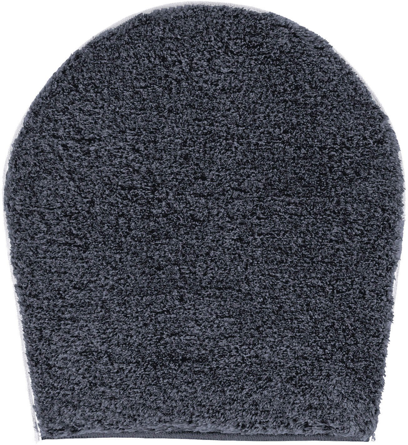 Grund Wc-Deckelbezug Melange Dunkelgrau 47x50 cm