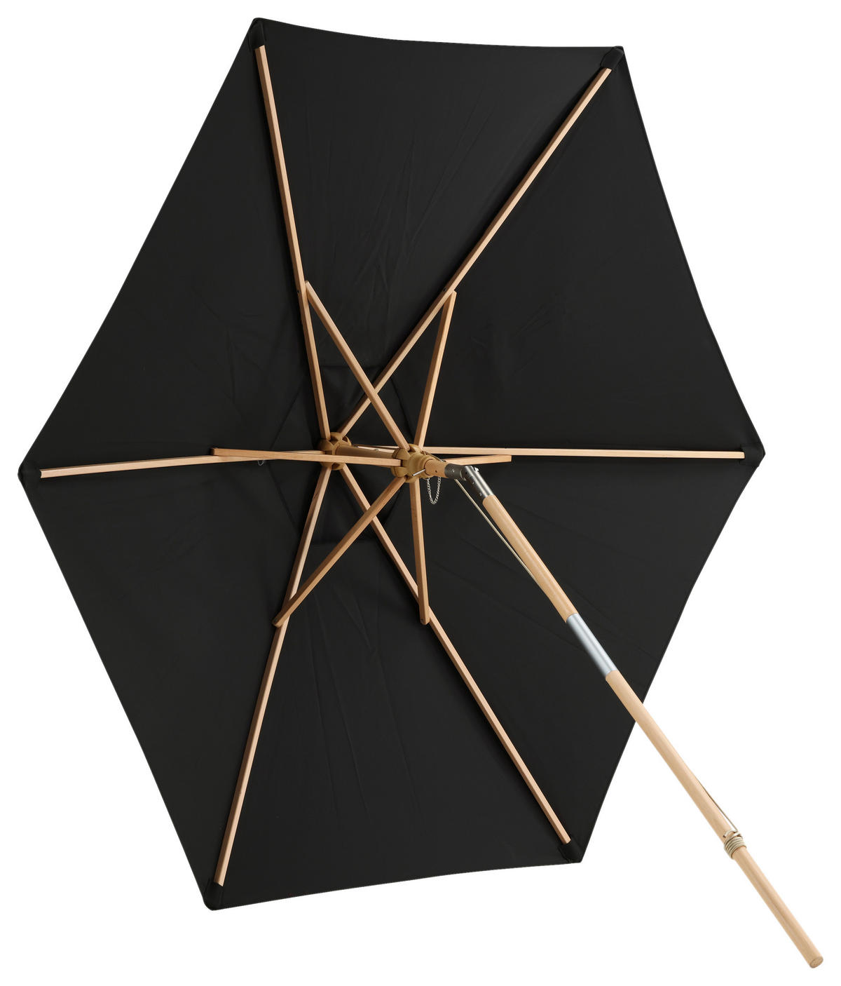 SONNENSCHIRM 250 cm  - Schwarz, KONVENTIONELL (250/232cm) - Gardenson