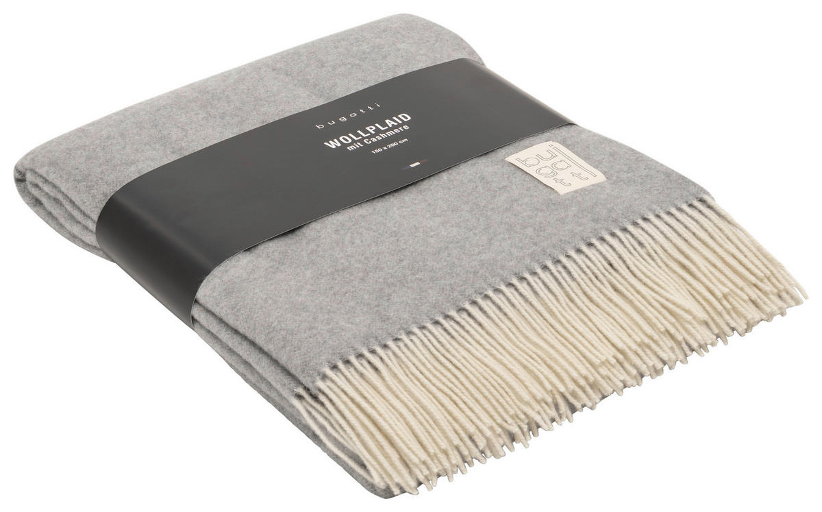 PLÉD, vlna, 150/200 cm - sivá, Basics, textil (150/200cm) - Bugatti