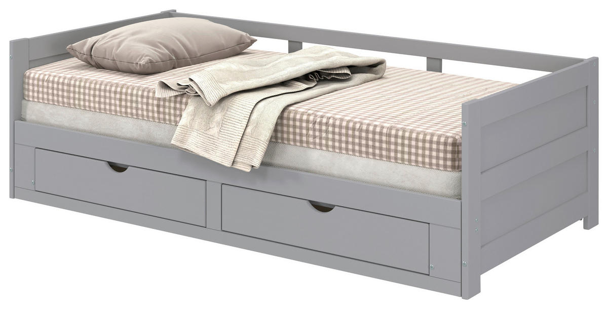 AUSZIEHBETT 200/100 cm Grau  - Naturfarben/Grau, Modern, Holz/Holzwerkstoff (200/100cm) - MID.YOU