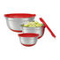 Rührschüsselset 3-teilig - Edelstahlfarben/Rot, Basics, Kunststoff/Metall (18+21+25cm) - Homeware Rührschüsselset 3-teilig - Edelstahlfarben/Rot, Basics, Kunststoff/Metall (18+21+25cm) - Homeware