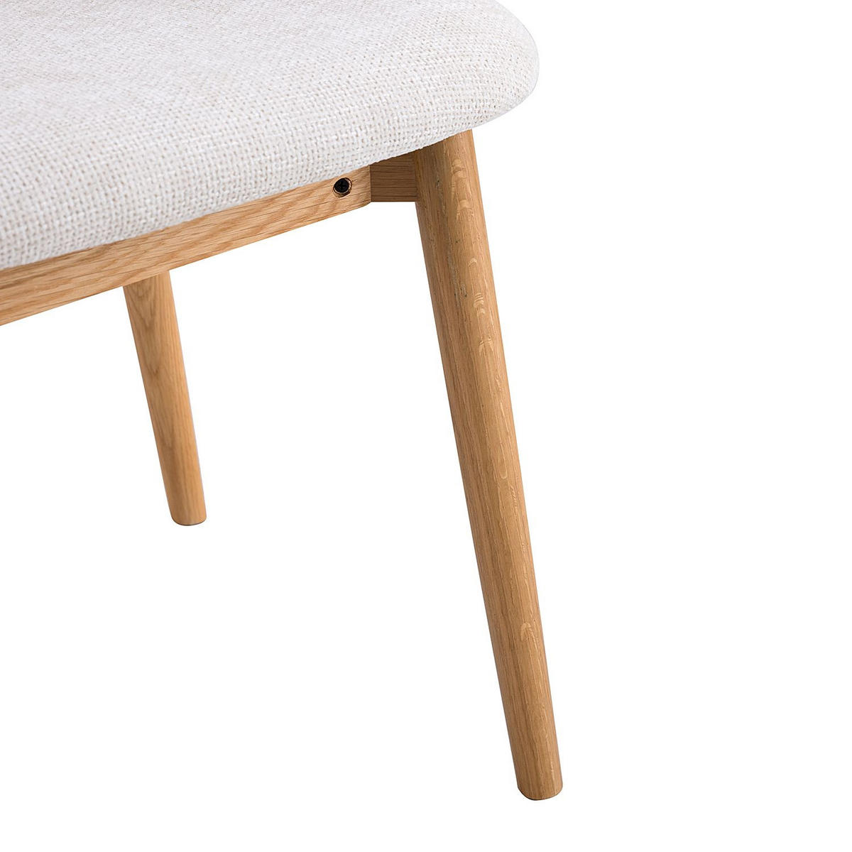 ARMLEHNSTUHL  in Webstoff  - Eichefarben/Beige, MODERN, Holz/Textil (55/82/57cm) - home24