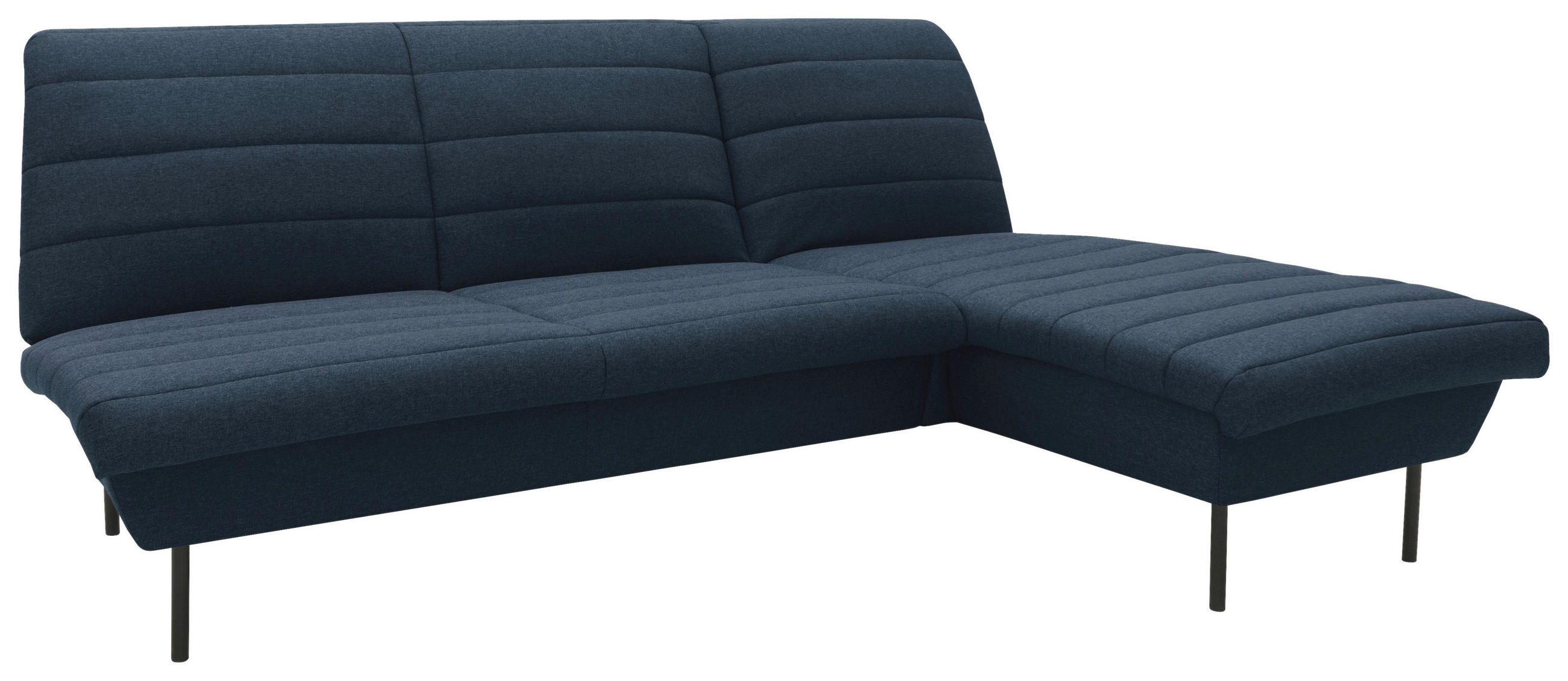 ECKSOFA Looks IX Dunkelblau Webstoff  - Schwarz/Dunkelblau, Design, Textil/Metall (214/168cm) - LOOKS by W.Joop