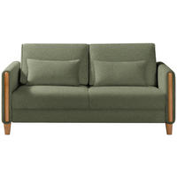 SCHLAFSOFA in Flachgewebe Grün, Buchefarben  - Buchefarben/Grün, Design, Holz/Textil (174/88/104cm) - Niels Andersson