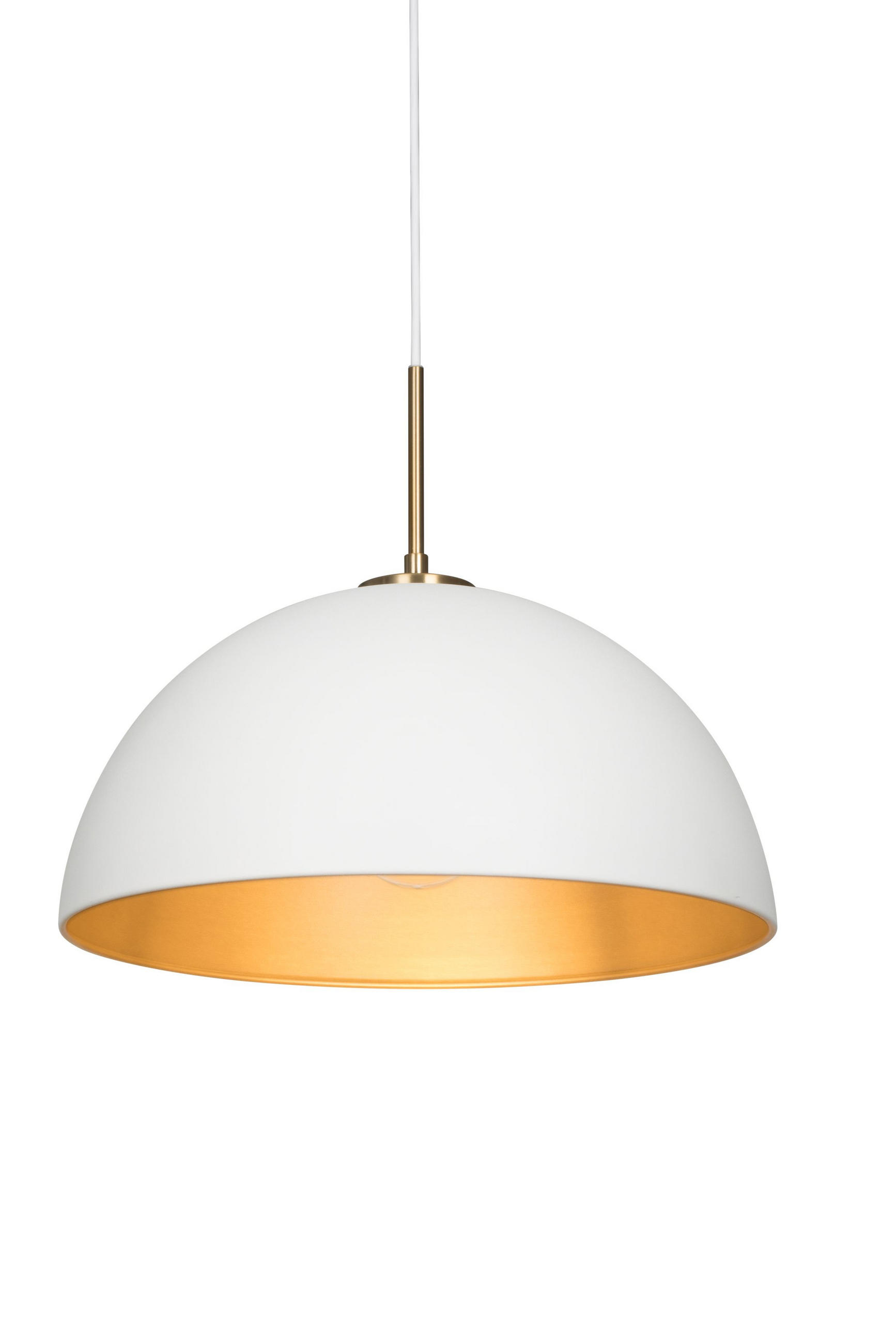 HÄNGELEUCHTE 40/150 cm  - Goldfarben/Weiß, Design, Metall (40/150cm) - Novel