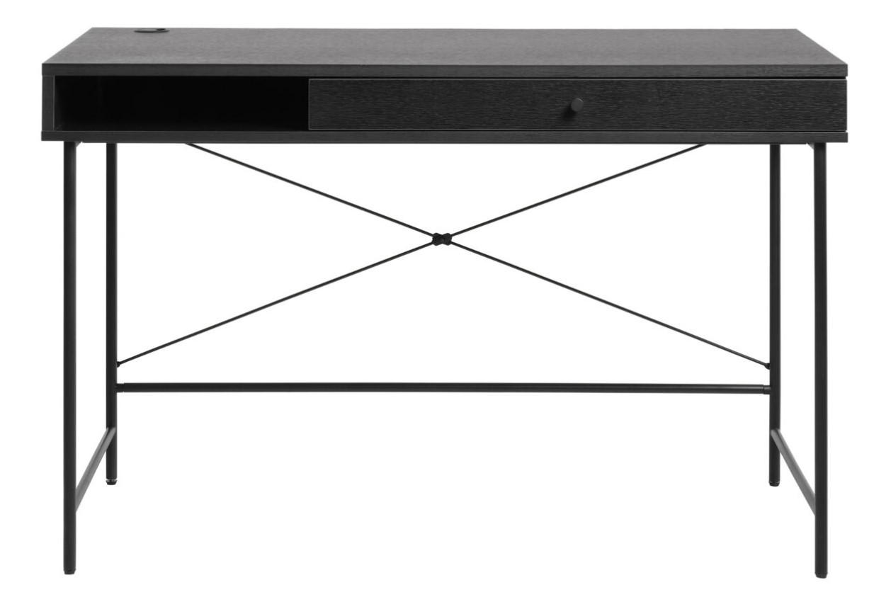 SKRIVBORD  i svart  - svart, Trend, metall/trämaterial (120/76/60cm) - Best Price