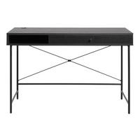 SKRIVBORD  i svart  - svart, Trend, metall/trämaterial (120/76/60cm) - Best Price