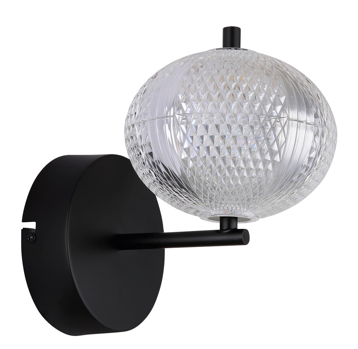 LED-WANDLEUCHTE - Klar/Schwarz, Konventionell, Kunststoff/Metall (15/20,5/21,5cm) - Globo