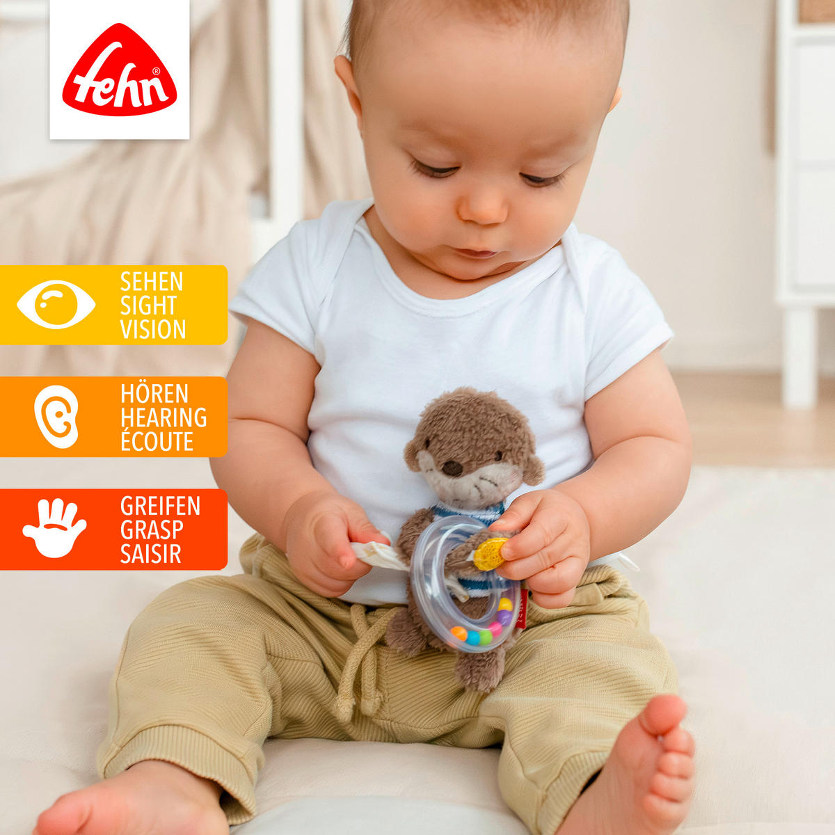 GREIFLING Otter Theo  - Multicolor, Basics, Textil (12/7/4,3cm) - Fehn