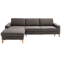 ECKSOFA in Mikrofaser Anthrazit  185/278 cm  - Anthrazit/Beige, Design, Textil (185/278cm) - Pure Home Lifestyle