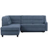ECKSOFA in Chenille Blau  208/226 cm  - Blau/Schwarz, KONVENTIONELL, Textil (208/226cm) - Sedda
