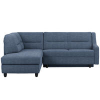 ECKSOFA in Chenille Blau  208/226 cm  - Blau/Schwarz, KONVENTIONELL, Textil (208/226cm) - Sedda