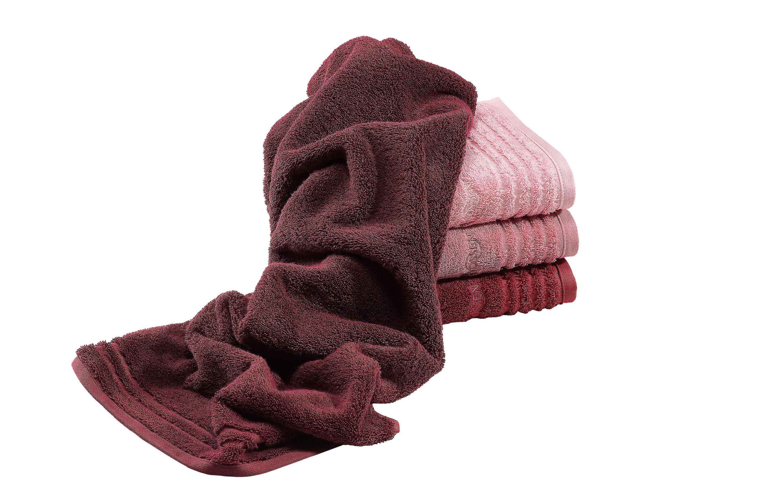 GÄSTETUCH Vienna Style Supersoft  - Dunkelrot, Basics, Textil (30/50cm) - Vossen