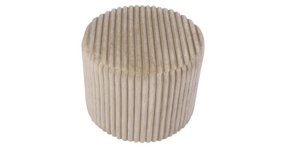 HOCKER in Holz, Textil Creme - Creme, Design, Holz/Textil (49.5/41/49.5cm) - Xora