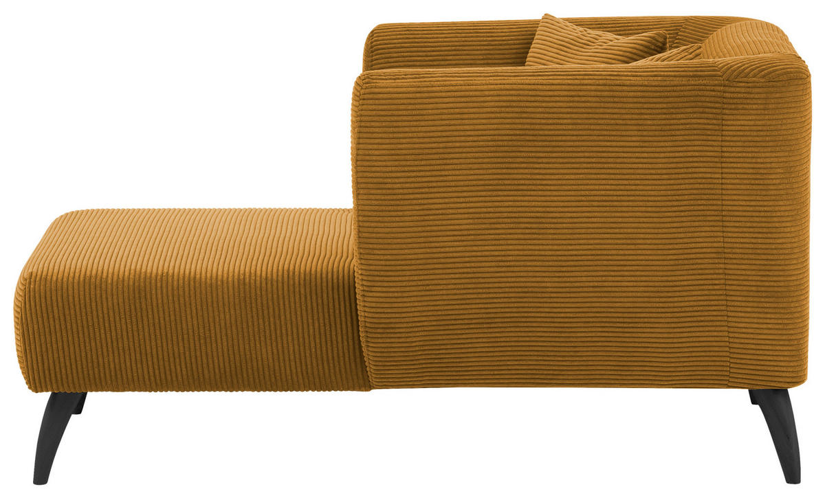 XXL-SESSEL in Cord Goldfarben  - Goldfarben/Schwarz, Modern, Holz/Textil (108/84/155cm) - MID.YOU