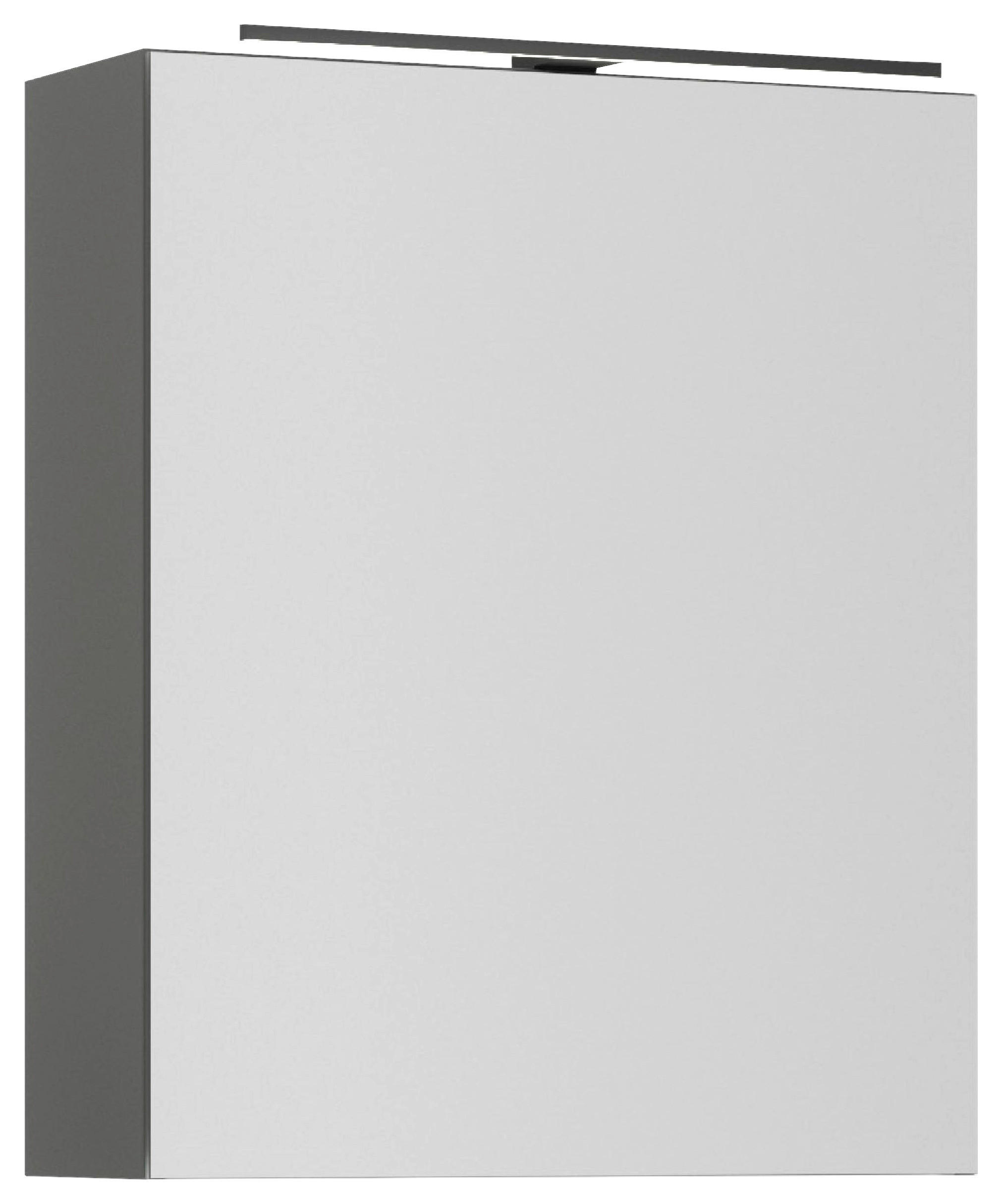 SPIEGELSCHRANK 60/72/21 cm  - Schieferfarben/Alufarben, MODERN, Glas/Holzwerkstoff (60/72/21cm) - Nobilia