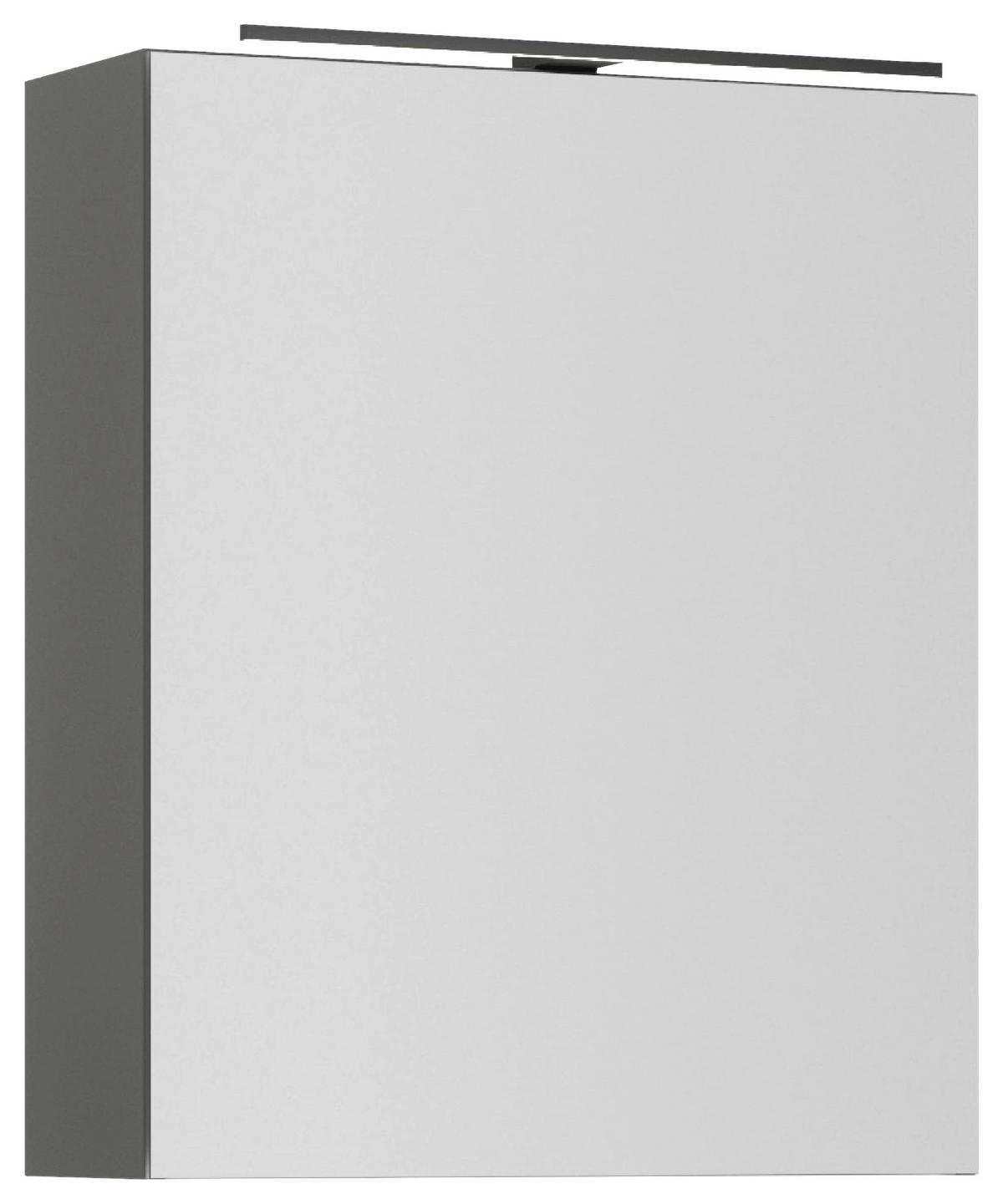 SPIEGELSCHRANK 60/72/21 cm  - Schieferfarben/Alufarben, MODERN, Glas/Holzwerkstoff (60/72/21cm) - Nobilia