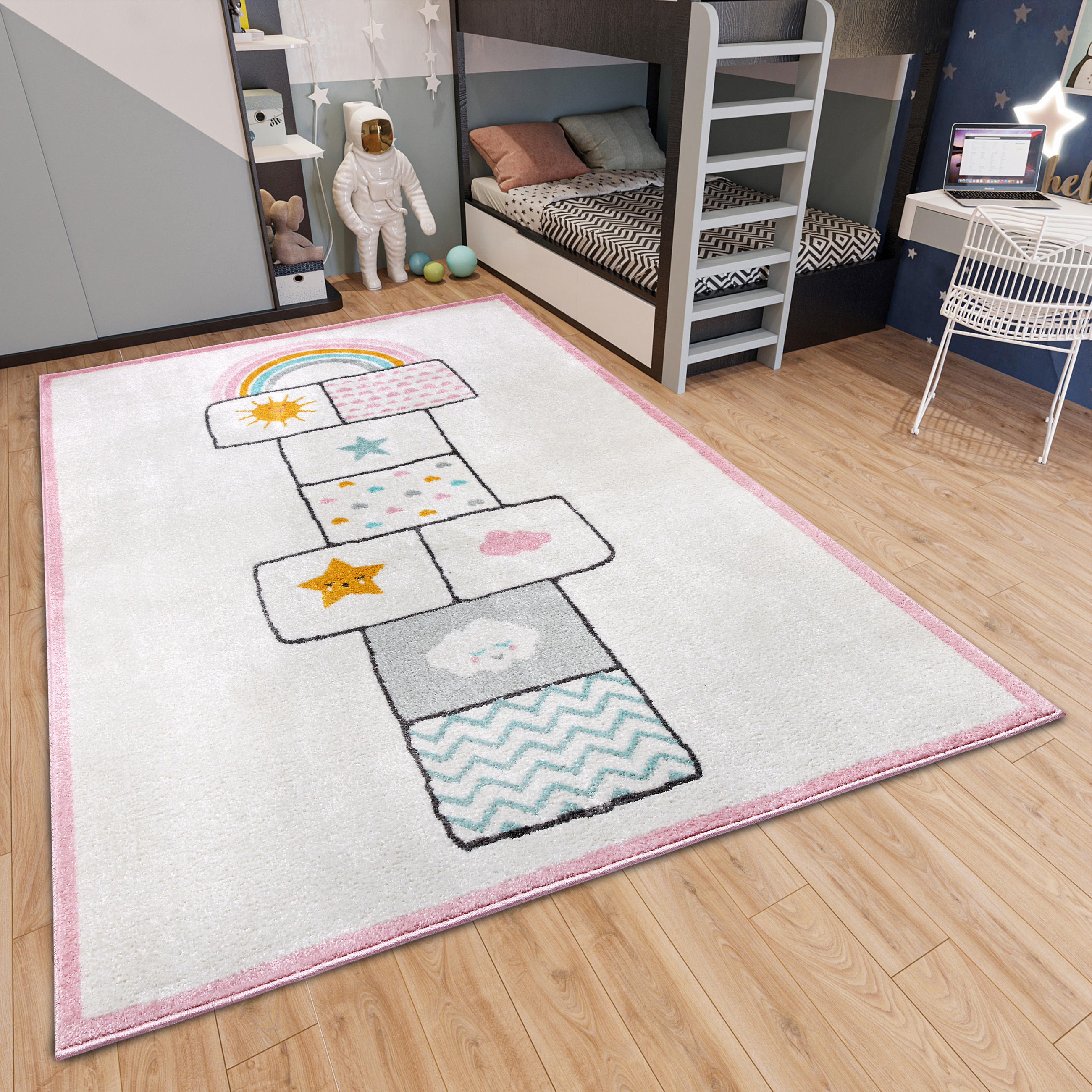 KINDERTEPPICH 160/235 cm Adventures  - Hellrosa/Creme, Design, Kunststoff/Textil (160/235cm) - Ben'n'jen