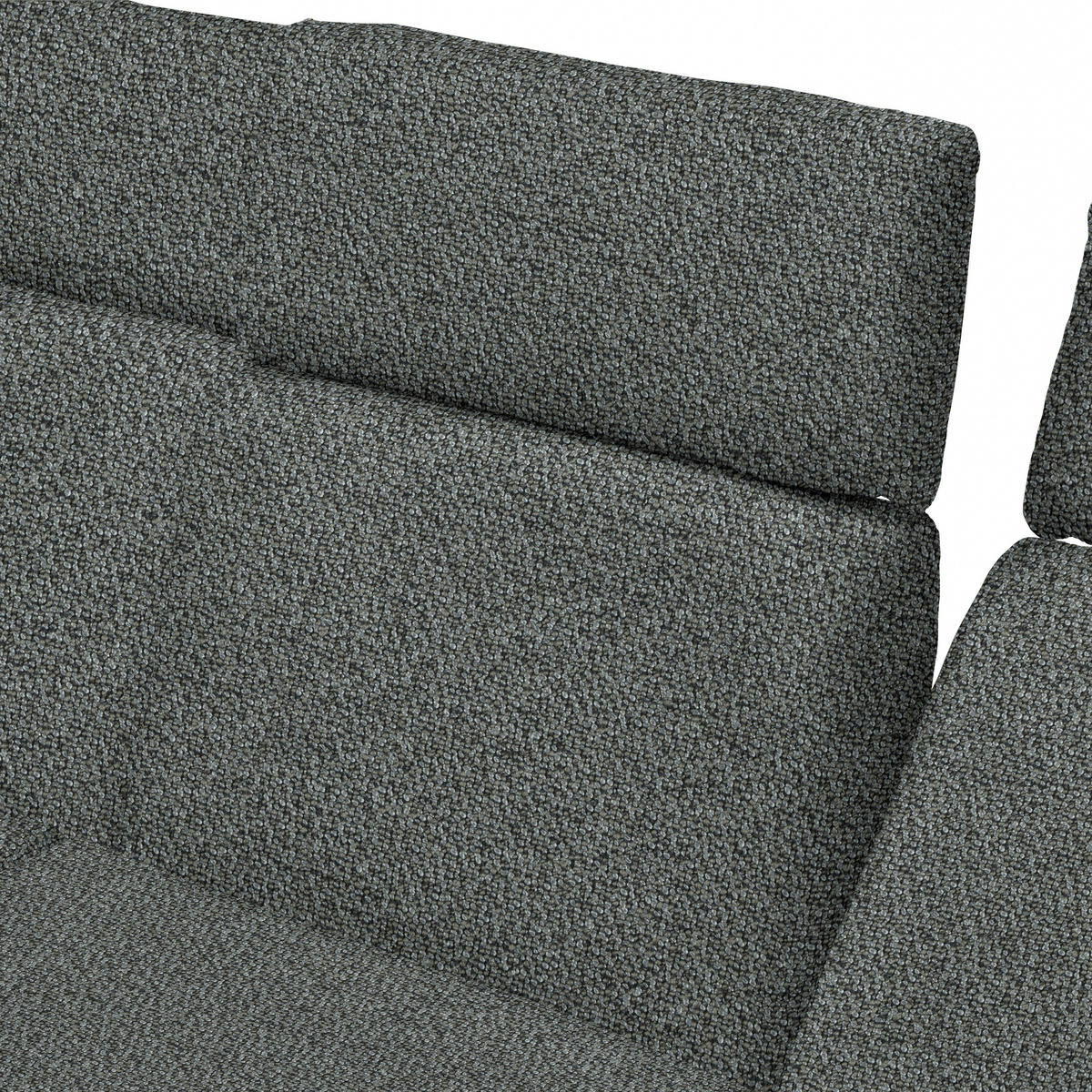 ECKSOFA in Flachgewebe Dunkelgrau  - Dunkelgrau/Schwarz, Design, Textil/Metall (270/239cm) - Koinor