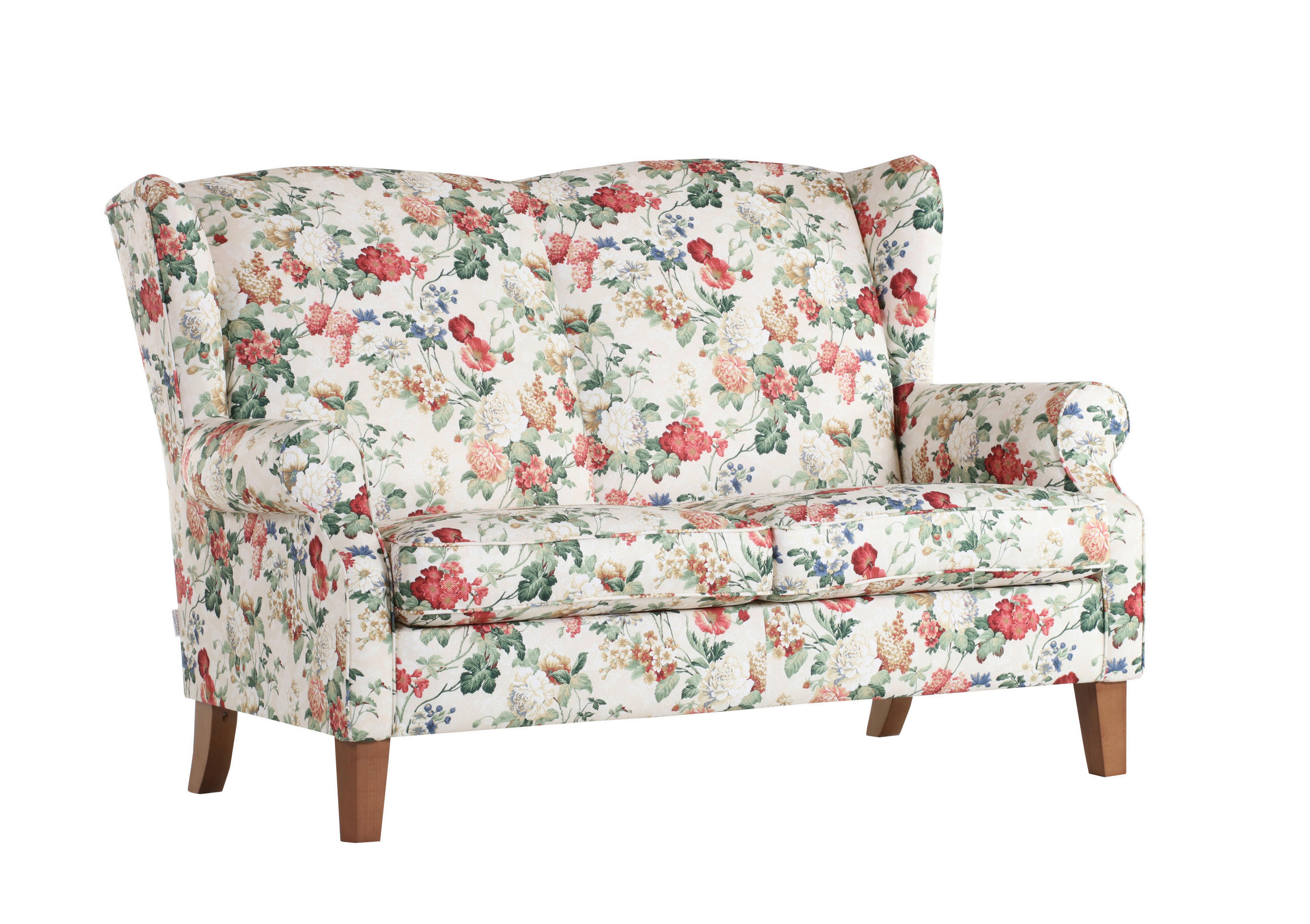 Dvosed, gladka tkanina večbarvno  - barve hrasta/večbarvno, Konvencionalno, tekstil (160/104/90cm) - Ambia Home