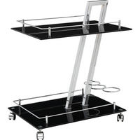 SERVIERWAGEN in Schwarz  - Schwarz, Design, Glas/Kunststoff (40/72/60cm)